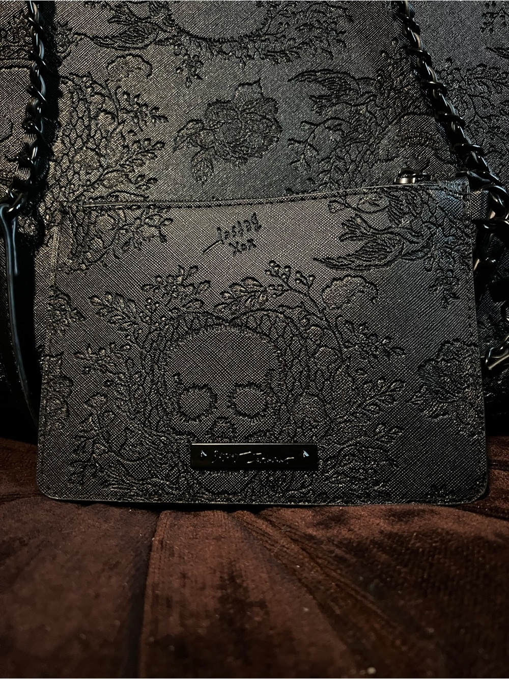 Betsey Johnson skull embossed work tote - Picture 6 of 10